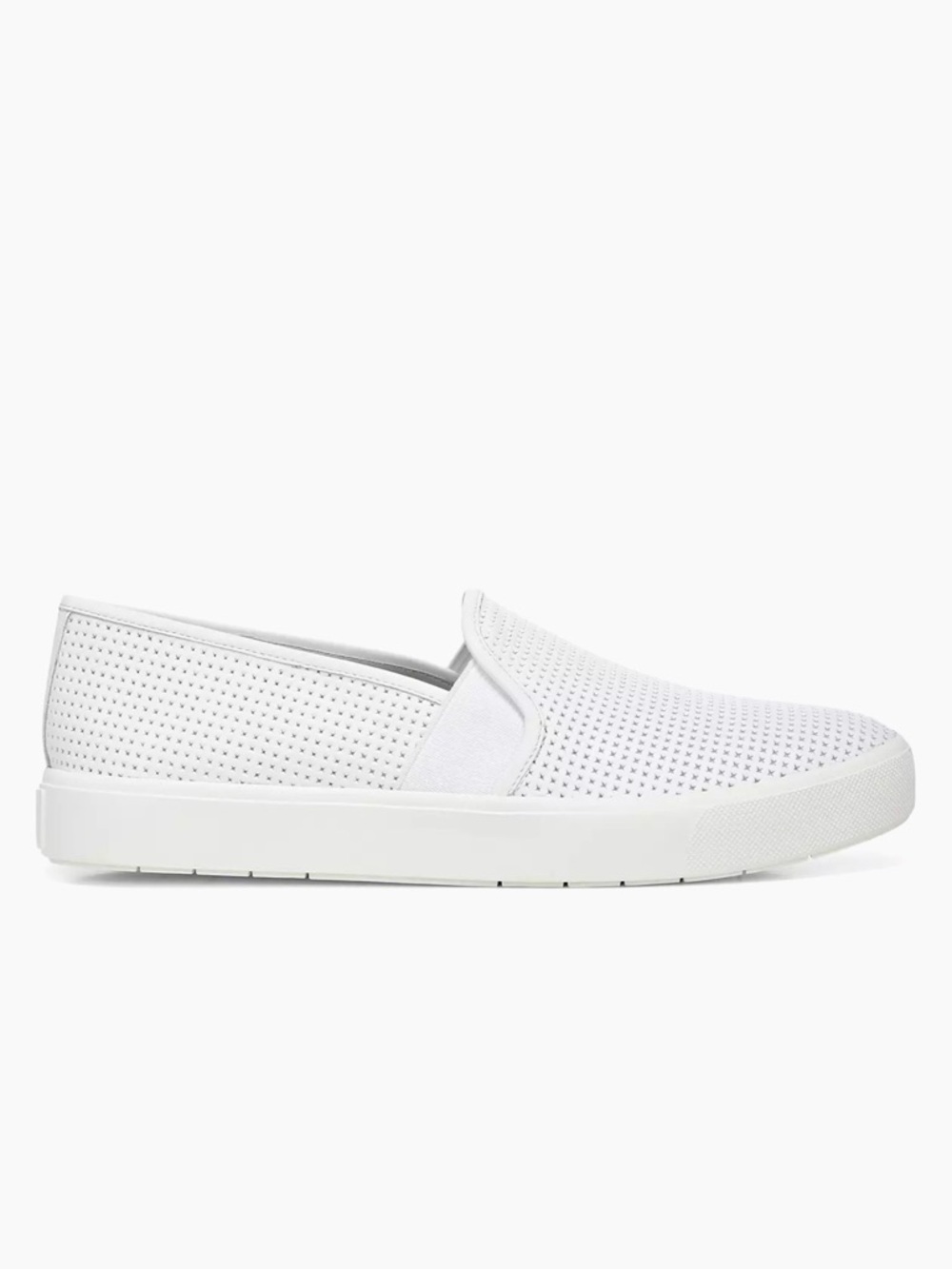 Vince Blair 5 Leather Shoes Womens Size 37 7 White Slip On Sneaker Loafer